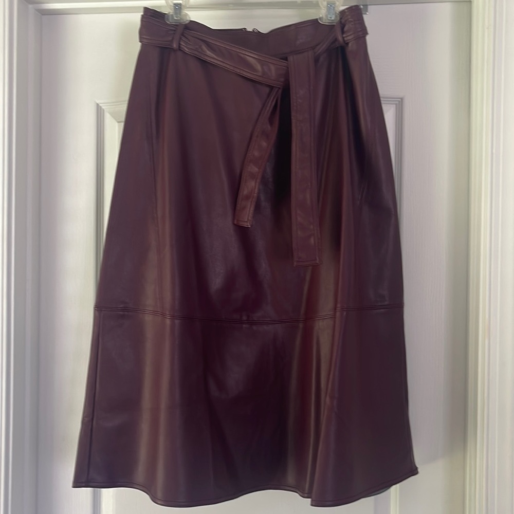 NWT faux leather skirt